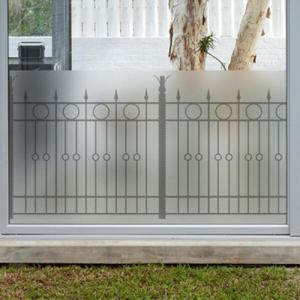 아트박스/꾸밈 cr497_m-무점착유리시트_울타리실루엣_글라스시트