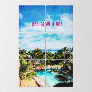 아트박스/꾸밈 ib867-멀티액자_바다가보이는수영장