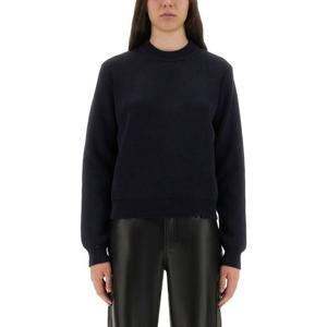 골든구스 크루넥 리브 커프 네이비 블루 스웨터 GWP00836 P0006