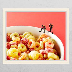 아트박스/꾸밈 im249-푸드 앤 미니어처_창문그림액자_뮤럴시트지