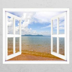 아트박스/꾸밈 ih326-파도치는 바다_창문그림액자_뮤럴시트지