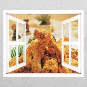 아트박스/꾸밈 ih359-닭다리의 유혹_창문그림액자_뮤럴시트지