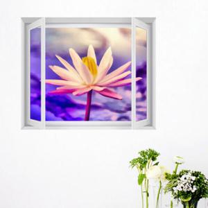 아트박스/꾸밈 ct033-행운가득아름다운연꽃_창문그림액자(중형)