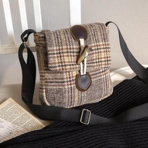 아트박스/라이니 체크 미니 모직 크로스백 ba-6613c