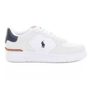 랄프로렌 네이비 로고 화이트 가죽 스니커즈 809891794 001