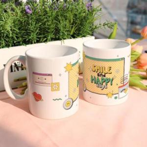 아트박스/꾸밈 pd702-디자인머그컵2p-스마일앤해피데이