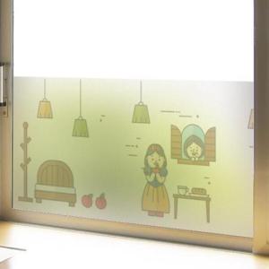 아트박스/꾸밈 ir919_m-무점착유리시트_백설공주_글라스시트지