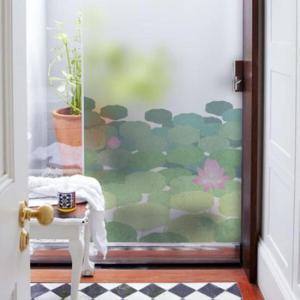 아트박스/꾸밈 gb380_m-무점착유리시트_나무와연꽃_유리문시트지