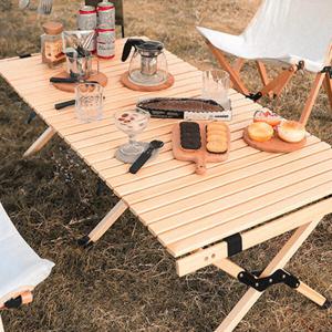 아트박스/스네프 스네프 캠핑 우드 접이식 롤테이블 대형