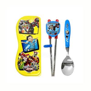 아트박스/키즈키즈 헬로카봇15 양손교정젓가락 수저세트C02146