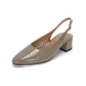 [무크] 여성 펀칭 포인트 토 슬링백 3cm 422902PP