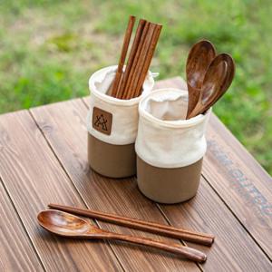 아트박스/카즈미 카즈미 트윈 우드 커틀러리 4인 세트 식기 캠핑