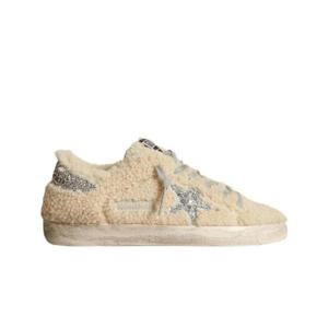 골든구스 슈퍼스타 실버 글리터탭 셔링 스니커즈 베이지 GWF00174-F000741-15260