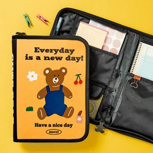 아트박스 곰돌이 멀티파우치 옐로우