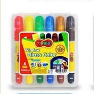 동아 글라스칼라펜 6색 유리에 그림을 그리다