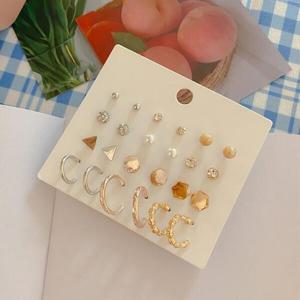 아트박스/이룸 [24pcs] 베이직 심플 큐빅 진주 볼 링 귀걸이세트