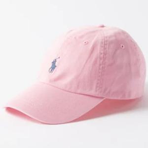 25 FW 폴로 랄프로렌 로고 코튼 트윌 패널 베이스볼 캡 핑크 710548524008