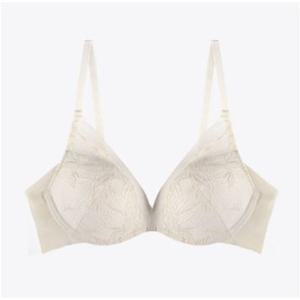 [보디가드]파스텔 민트&크림 나뭇잎자수 저중심 날개 심리스 브라BGWBB201