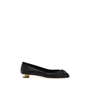 Alexander McQueen 아르마딜로 보우 디테일 발레 플랫 797579WIG12 1399 TP934631790