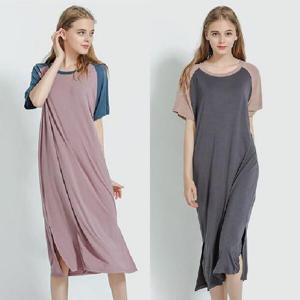 아트박스/이룸 나그랑 모달 반팔 롱원피스 잠옷 홈웨어