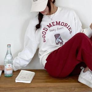 아트박스/더바디시크릿 여성 굿베어 맨투맨 티셔츠 bu24358