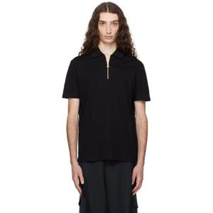 25 FW 베르사체 남성 블랙 메두사 집업 폴로 셔츠 252404M212011