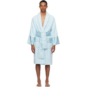 25 FW 베르사체 남성 블루 아이 러브 바로크 바스 가운 252404M219008