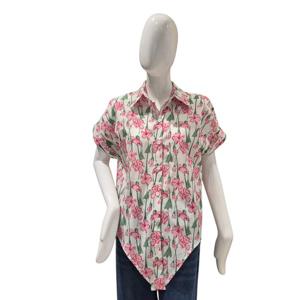 [파파야]플라워 끈묶음 블라우스(PNPRBL021B)