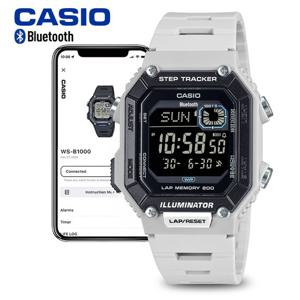 카시오 블루투스 만보기 200랩 WS-B1000-8B 마라톤 전자시계