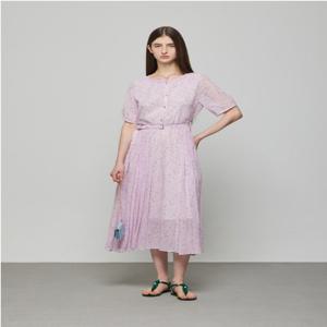 듀엘  플리츠 셔링 프린트 원피스 (D252MSE051)