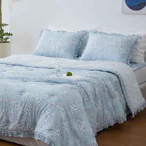 로라애슐리 케이시 60수 아사면 간절기 차렵이불 퀸 (Q)