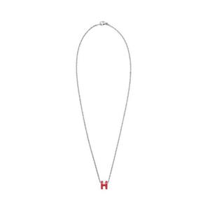 에르메스 미니 팝아슈 펜던트 팔라듐 하드웨어   루즈 비프 H147992FP12