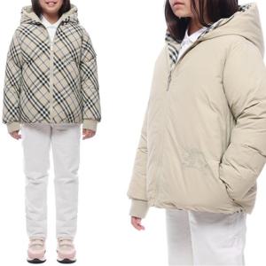 [버버리] 24FW 리버시블 체크 다운 패딩 (8088519 LICHEN 24F)