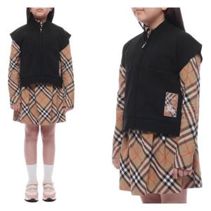 [버버리]25SS 체크 라벨 울 혼방 케이프 (8101868 BLACK 25S)