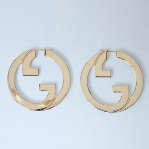 25 FW 구찌 Interlocking G 인터로킹 디테일 하드웨어 골드톤 이어링 837221 I4710 0