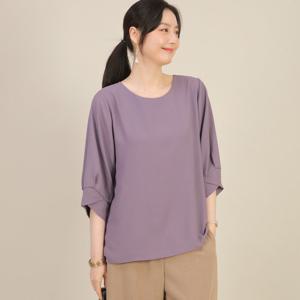 애비뉴투지 엄마옷 출근 쉬폰 기본 이너 봄 여름 튤립 칠부 블라우스 B05556