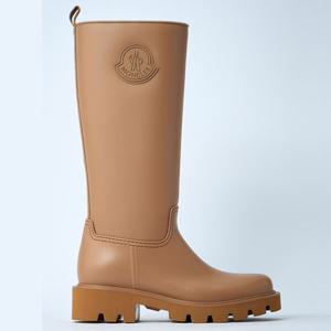 25 FW 몽클레어 킥스트림 Kickstream 로고 패치 롱 레인 부츠 브라운 4G00190 M4522 2