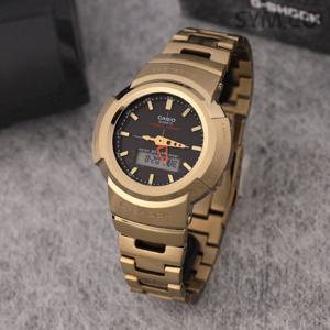 지샥 AWM-500GD-9A 풀메탈 아나디지 골드 터프솔라 남자 메탈 시