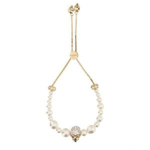 Alexander McQueen 알렉산더 맥퀸 골드 화이트 팔찌 2093995