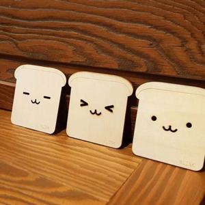 식빵 컵받침 잔받침 우드 컵받침 디자인 랜덤발송