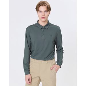 닥스 골프 남성 24FW 스테디셀러레터 로고 솔리드 긴발폴로티셔츠 (GREEN) WGTS4D101E2