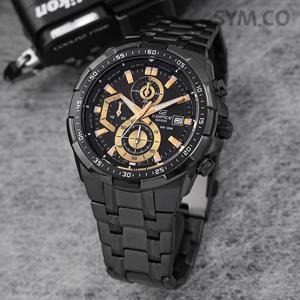 에디피스 EFR-539BK-1A 크로노그래피 블랙 골드 쿼츠 스포츠 정