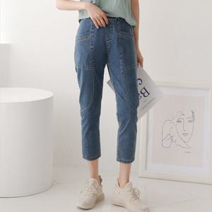 [H스타일](CC)HS-5청스판7부절개주머니배기 여름바지