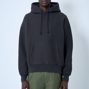 25 FW 스투시 로고 사이드 패치 코튼 플리스 후드 스웨트셔츠 워싱블랙 118572 0034