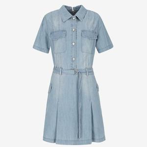 [비지트인뉴욕]해지데님 반팔 셔츠 원피스 VB5DV32