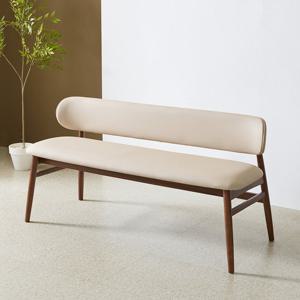 스코나 메릴본 원목 실리콘레더 가죽 2인 등받이 벤치 의자