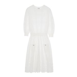 [엘러브] 샤넬 20P 크로쉐 원피스 36 화이트 5ET1024