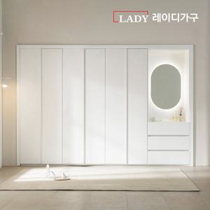 레이디가구 매튜 E0 베이직 안방 여닫이 붙박이장 270~299cm
