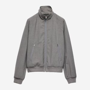 프라다 그레이 풀 집 스탠드 칼라 블루종 SGC8741XMY F0031 F00