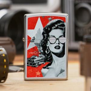 ZIPPO 지포라이터 46239 글램 글라스 디자인 ZPN3MA074